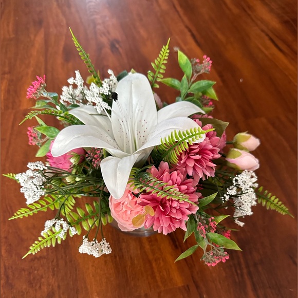 floral arrangement - lily, peonies, tulips, fern, freesia, handmade - Picture 10 of 13